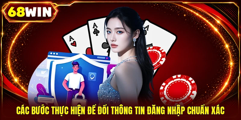 Các bước thực hiện để đổi thông tin đăng nhập chuẩn xác